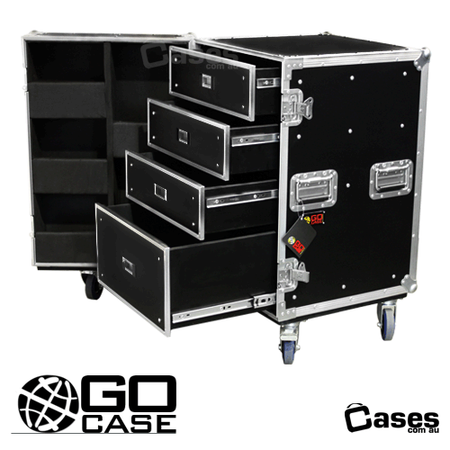 Production Flight Case 4 Drawers and Lid Storage GO4DRAWER-XL