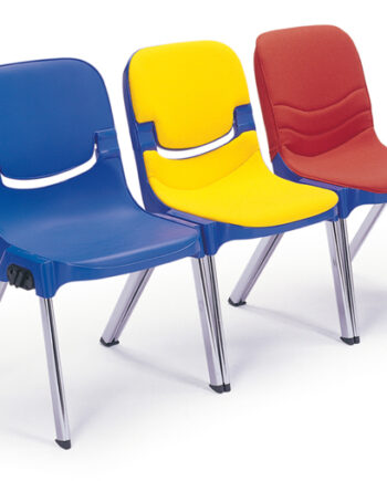 Sebel Progress Side Chair Plain Polypropylene Finish c/w Seat Pad A Fabric