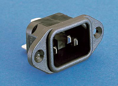 Panel Male IEC Plug Bulgin Screws PX0580