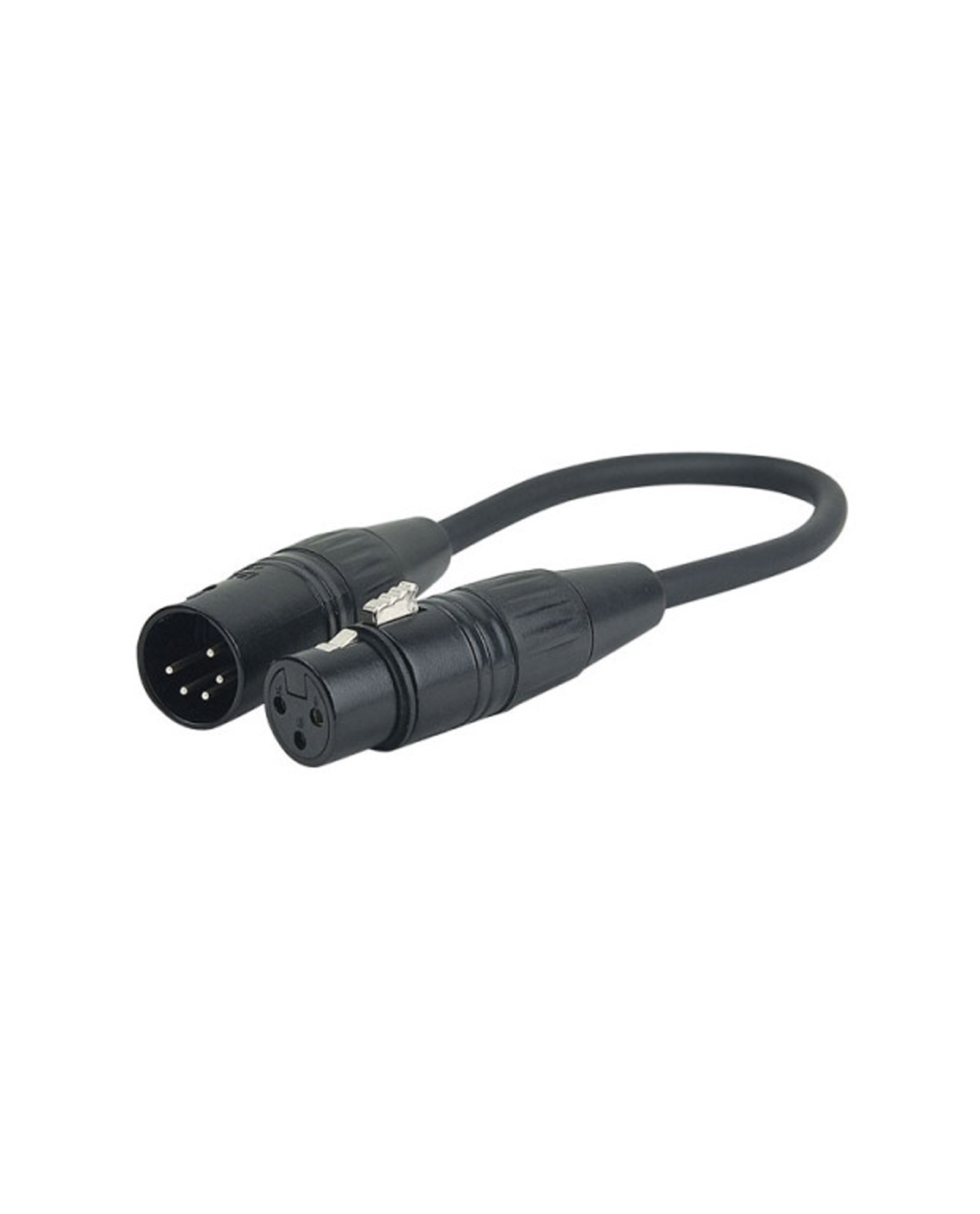 5 Pin Xlr Male To 3 Pin Xlr Female Dmx Cable Adaptor 25cm