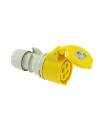 Pce 214 4 16a 4 Pin Socket Ip44 – Motor Cable Yellow