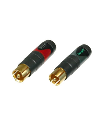 Neutrik Nf2c B 2 Phono Plugs (pair) Black Body Gold Contact