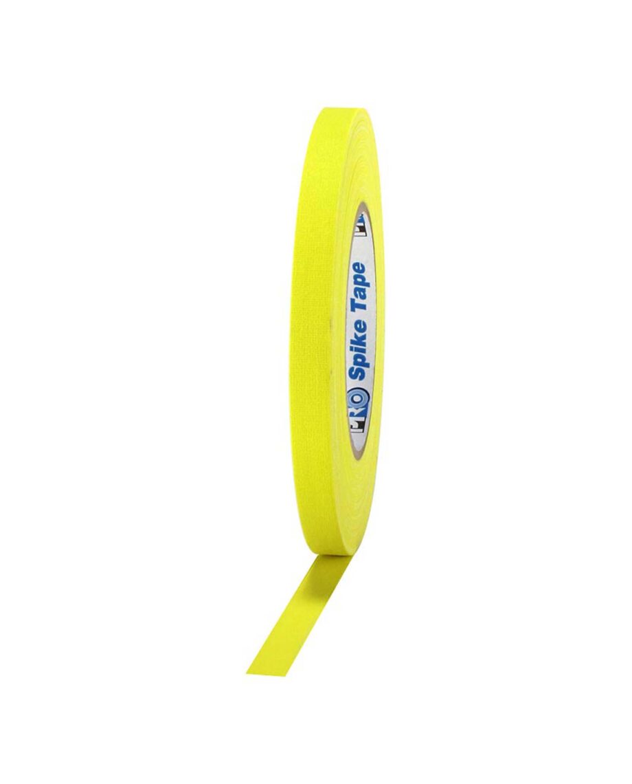 Pro Gaff Fluorescent Gaffa Tape 12mm Spike Tape X 41m Yellow
