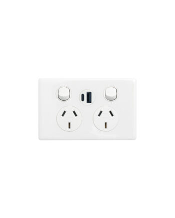 Legrand Ed777usbn2ac Excel Life Double Powerpoint With Type A+c 15w Usb Charger Mechanism White 1