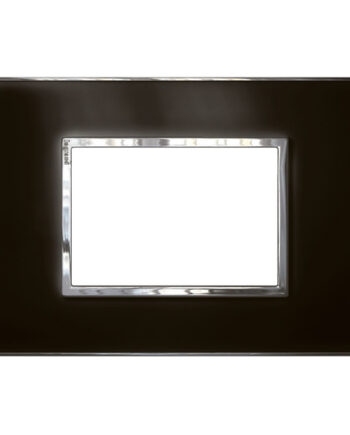 Legrand 575273 Arteor Square Plate 3 Module Mirror Black