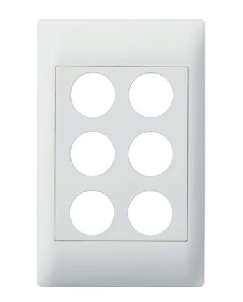 Legrand EC770/6GPLWE Excel Life Common Grid & Plate Only 6Gang White