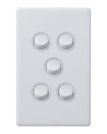 Legrand ED770/5WE Excel Life Dedicated Switch 5Way 16A White