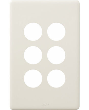 Legrand ED770/6PLWE Excel Life Dedicated Cover Plate 6Gang White
