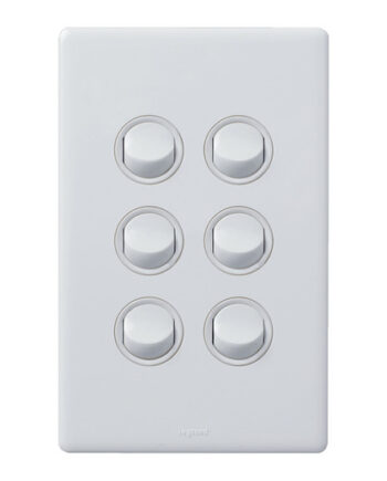 Legrand ED770/6WE Excel Life Dedicated Switch 6Way 16A White