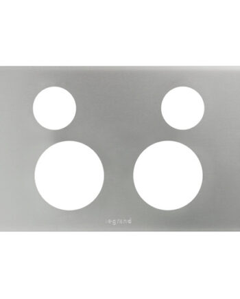 Legrand ED777PLMS Excel Life Dedicated Cover Plate Sw Socket Dbl M/Silver