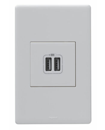 Legrand ED920USB2WE Excel Life Dedicated USB Charger Double 5V 1500mA White
