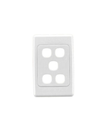 Clipsal 2035VH-WE 2000 Grid & Cover Plate 5Gang White