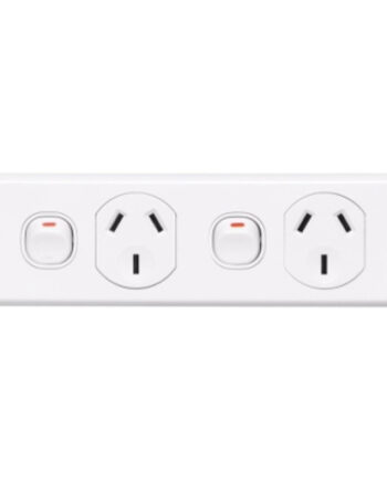 C2016/2-WE Switch Socket 10A Dbl Skirting Type White
