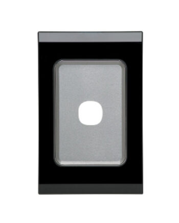 Clipsal 4031VH-EB Saturn Grid & Plate 1Gang Espresso Black
