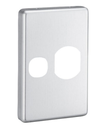 Clipsal C2015VC2-BA Cover Plate New Sw Socket Vert Brushed Aluminium
