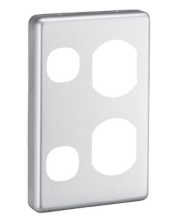 Clipsal C2025VC2-BA Cover Plate New Sw Socket Dbl Brushed Aluminium