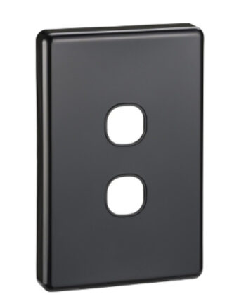 Clipsal C2032VH-BK Grid & Cover Plate 2Gang Black