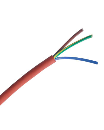 Silicone 2.5mm 3 Core Red Heat Resistant Cable