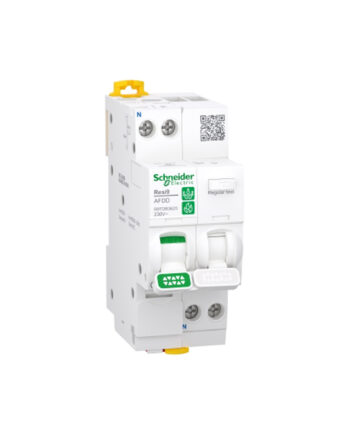 Schneider Electric R9tdb36 Resi9, Arc Fault Detection Rcbo, 1p+n, 6a To 25a Options, 30ma, C Curve, 6000a, A Type 1